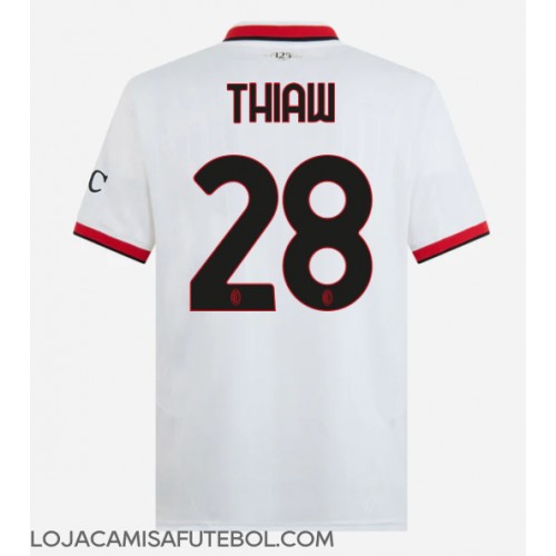 Camisa de Futebol AC Milan Malick Thiaw #28 Equipamento Secundário 2024-25 Manga Curta